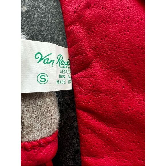 Van Real red leather gloves size S - Picture 5 of 5